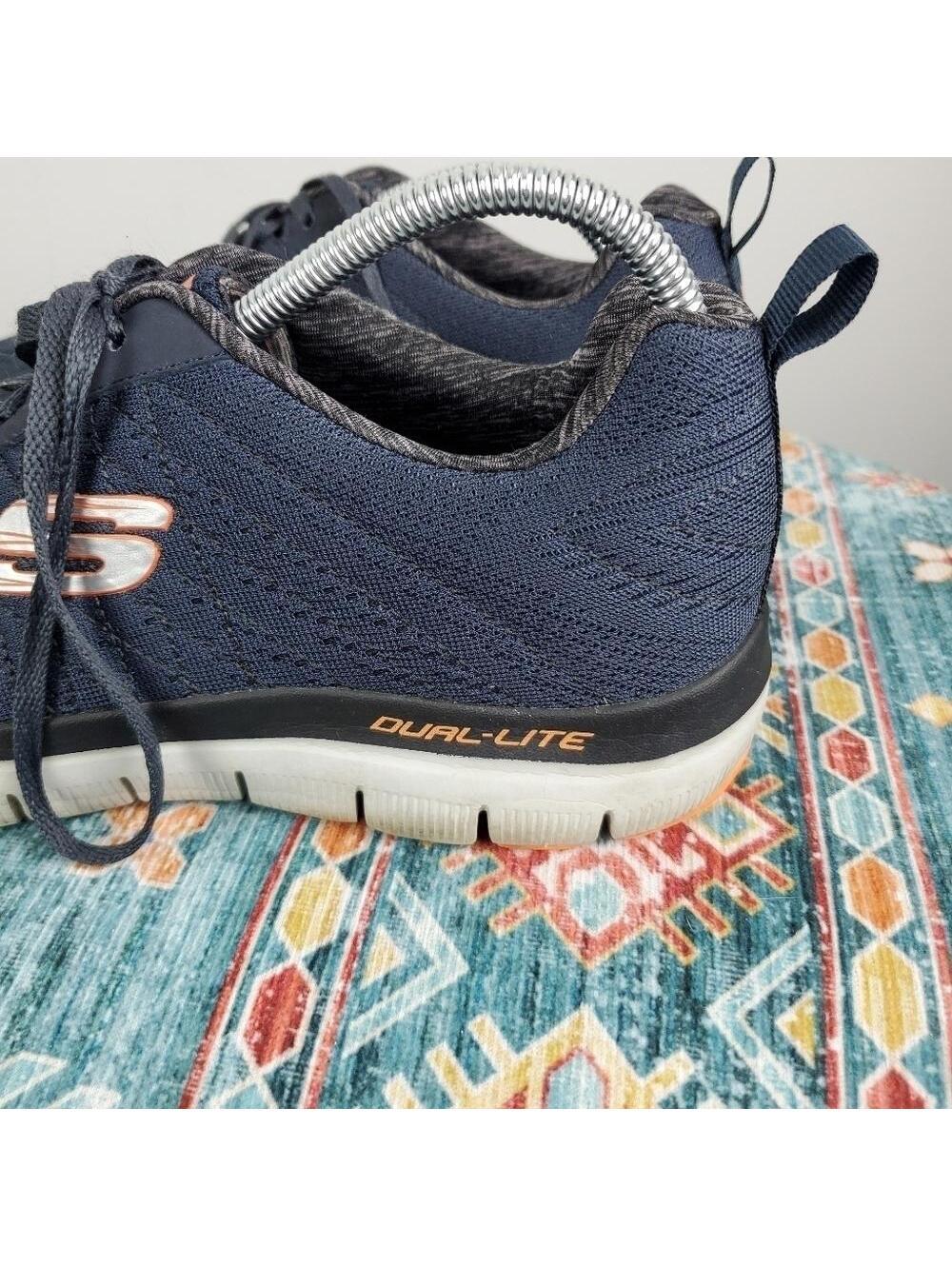 Skechers Men's Flex Advantage 2.0 The Happs Low Top Sneaker Shoes Dk Navy Blue 9 - Picture 3 of 12